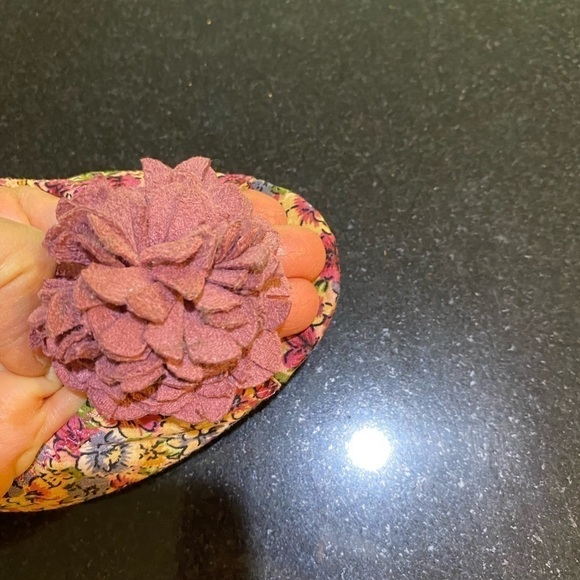 Madden Girl Pink Floral open toe ballet flats, size 8.5 - Picture 4 of 10